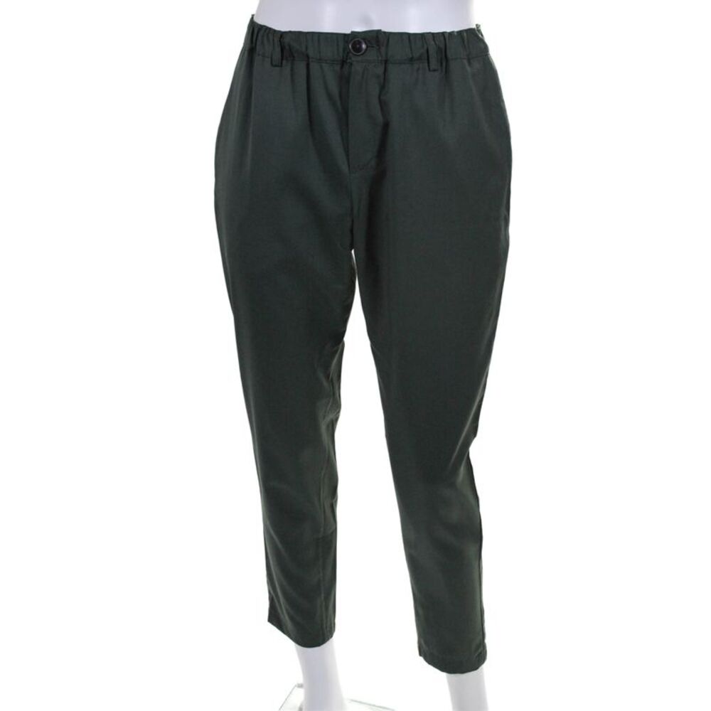 Bellissima Mens Ruched Buttoned Flat Front Zipped Dress Pants Green Size EUR 26
